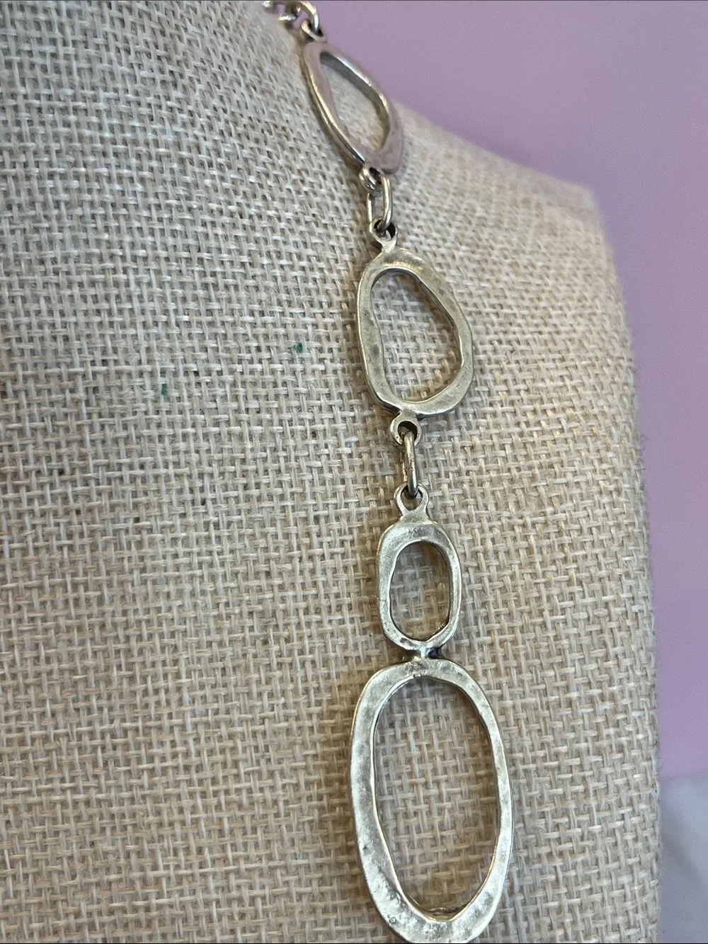 Pewter LONG NECKLACE Rare HTF - Picture 6 of 10
